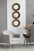 Round Wall Mirror With Metal Frame, Mid Century Modern Accent Mirror For Living Room - Gold