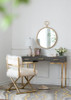 Circle Wall Mirror With Iron Frame, Accent Mirror For Living Room