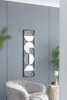 Eclectic Styling Metal Beaded Wall Mirror With Contemporary Design For Bedroom, Liveroom & Entryway