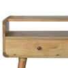 Curved Chestnut Console Table