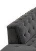 Mary - Velvet Tufted Chaise With 1 Accent Pillow - Dark Gray Mary - Velvet Tufted Chaise With 1 Accent Pillow - Dark Gray