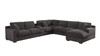 Celine - Chenille Fabric Corner Sectional Sofa With Right Facing Chaise, Cupholders, And Charging Ports - Gray Celine - Chenille Fabric Corner Sectional Sofa With Right Facing Chaise, Cupholders, And Charging Ports - Gray