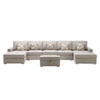 Nolan - Fabric 6 Piece Sectional Sofa With Pillows And Interchangeable Legs Nolan - Fabric 6 Piece Sectional Sofa With Pillows And Interchangeable Legs