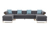 Maddie - Velvet Sectional Sofa