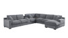 Celine - Chenille Fabric Corner Sectional Sofa With Right-Facing Chaise, Cupholders, And Charging Ports Celine - Chenille Fabric Corner Sectional Sofa With Right-Facing Chaise, Cupholders, And Charging Ports