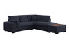 Joshua - 100" Sectional Sofa with Right Facing Chaise and Console Ottoman