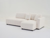 Jessica - Lamb Wool Sectional Sofa With Chaise, Versatile Configuration