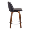 Toriano - Mid Century Modern Fixed Height Counter Stool With Swivel With Round Footrest (Set of 2) Toriano - Mid Century Modern Fixed Height Counter Stool With Swivel With Round Footrest (Set of 2)