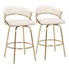 Jie - Glam Fixed Height Counter Stool (Set of 2) Jie - Glam Fixed Height Counter Stool (Set of 2)