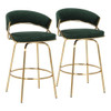 Jie - Glam Fixed Height Counter Stool (Set of 2)