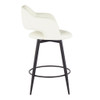 Margarite - Contemporary Fixed Height Counter Stool With Swivel With Round Footrest (Set of 2)