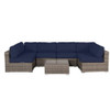 Seating Set With Cushions Handcrafted Wicker Design Seating Set With Cushions Handcrafted Wicker Design