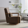Swivel Modern Upholstered Accent Chair With Armrests