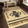 Tribes - 5'3" X 7'3" Southwest Area Rug Polypropylene - Cream Tribes - 5'3" X 7'3" Southwest Area Rug Polypropylene - Cream