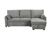 Ember - 92"W Fabric Sleeper Sectional with Reversible Storage Chaise