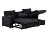 Ember - 92"W Fabric Sleeper Sectional with Reversible Storage Chaise