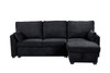Ember - 92"W Fabric Sleeper Sectional with Reversible Storage Chaise