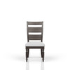 Upholstered Seat Ladderback Side Chair - Coffee Upholstered Seat Ladderback Side Chair - Coffee