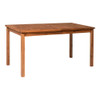 Contemporary Slat Top Acacia Wood Outdoor Dining Table