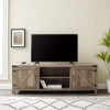 Rustic Farmhouse Double Barn Door 70" TV Stand For 80" TVs With Center Shelves Rustic Farmhouse Double Barn Door 70" TV Stand For 80" TVs With Center Shelves