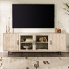 Modern Scandinavian 4 Door Herringbone 70" TV Stand For TVs Up To 80" Modern Scandinavian 4 Door Herringbone 70" TV Stand For TVs Up To 80"