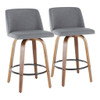 Toriano - Mid Century Modern, Counter Stool (Set of 2) Toriano - Mid Century Modern, Counter Stool (Set of 2)