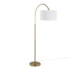 Salon Reader Contemporary Floor Lamp - Gold / White