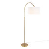 Salon Reader Contemporary Floor Lamp - Gold / White