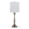 Sawyer - Contemporary Table Lamp (Set of 2) Built In USB Port - Nickel / White
