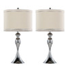 Ashland - Contemporary Table Lamp With Trim (Set of 2) - Polished Chrome / Cream