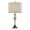 Ashland - Contemporary Table Lamp With Trim (Set of 2) - Polished Chrome / Cream