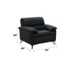 Eilene - Top Grain Leather Chair - Black Eilene - Top Grain Leather Chair - Black