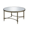 Aditya - Mirrored Antique Brass Coffee Table - Antique Brass