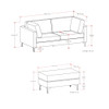 Ava - Mid Century Sofa With Ottoman Set