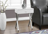 Accent Side X Table, Storage Drawer, Contemporary & Modern Accent Side X Table, Storage Drawer, Contemporary & Modern