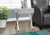 Accent Side X Table, Storage Drawer, Contemporary & Modern Accent Side X Table, Storage Drawer, Contemporary & Modern