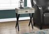 Accent Side X Table, Storage Drawer, Contemporary & Modern Accent Side X Table, Storage Drawer, Contemporary & Modern