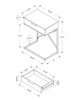 Accent Side Table, Storage Drawer, Spacious Tabletop, Contemporary & Modern
