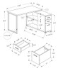 Computer Desk, Home Office, Corner, Left, Right Set - Up, Storage Drawers, L Shape, Laptop, And Contemporary & Modern