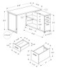 Computer Desk, Home Office, Corner, Left, Right Set - Up, Storage Drawers, L Shape, Laptop, And Contemporary & Modern