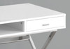 Computer Desk For Home Office, Laptop, Storage Drawers, Glossy Contemporary & Modern