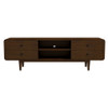 Alexa - Mid-Century Modern Style TV Stand - Dark Brown / Wood Alexa - Mid-Century Modern Style TV Stand - Dark Brown / Wood