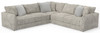 Bucktown - 3 Piece Sectional With Extra Thick Cuddler Seat Cushions - Parchment