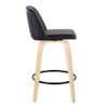 Toriano - Contemporary Modern Fixed Height Counter Stool Swivel With Round Footrest (Set of 2) Toriano - Contemporary Modern Fixed Height Counter Stool Swivel With Round Footrest (Set of 2)