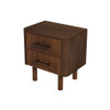 Logan - Mid-Century Modern Nightsd Bed Side Tables With 2 Drawers - Brown Logan - Mid-Century Modern Nightsd Bed Side Tables With 2 Drawers - Brown