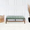 Hera - Bench With Buttons - Antique Green / Light Sage Green Hera - Bench With Buttons - Antique Green / Light Sage Green