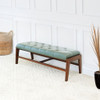 Hera - Bench With Buttons - Antique Green / Light Sage Green Hera - Bench With Buttons - Antique Green / Light Sage Green