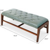 Hera - Bench With Buttons - Antique Green / Light Sage Green Hera - Bench With Buttons - Antique Green / Light Sage Green