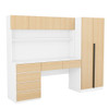 2 Door Storage Desk Wardrobe For Bedroom With Shelves And Drawers