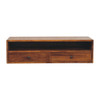 Lunar - 2 Drawer Wall Mounted Media Unit - Brown